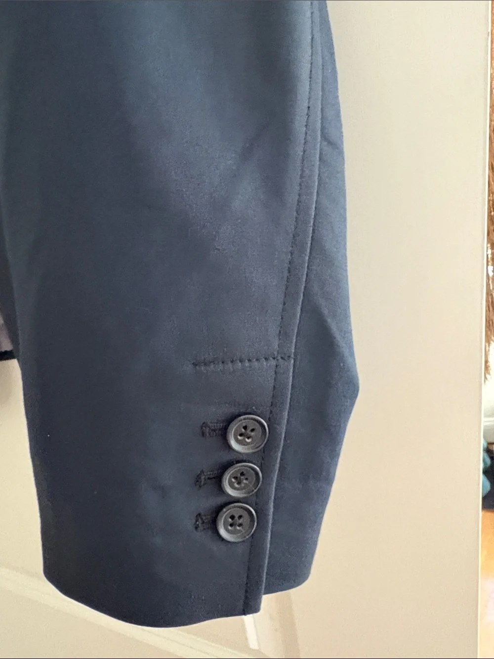 Banana Republic Womens Dark Navy Single-Button Blazer